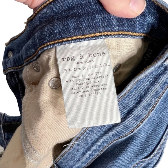 Rag & Bone High Rise Skinny Leg Jeans in Color Sloane - Picture 11 of 13